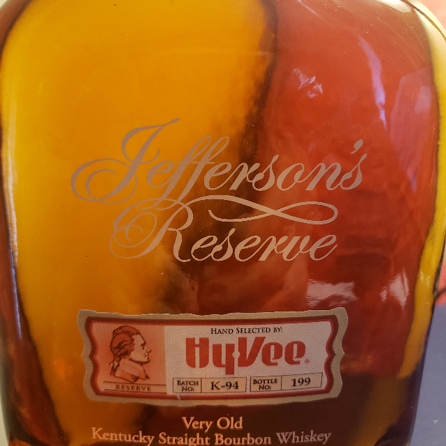 Jefferson's Reserve Very Old Bourbon Batch K-94 (HYVEE)