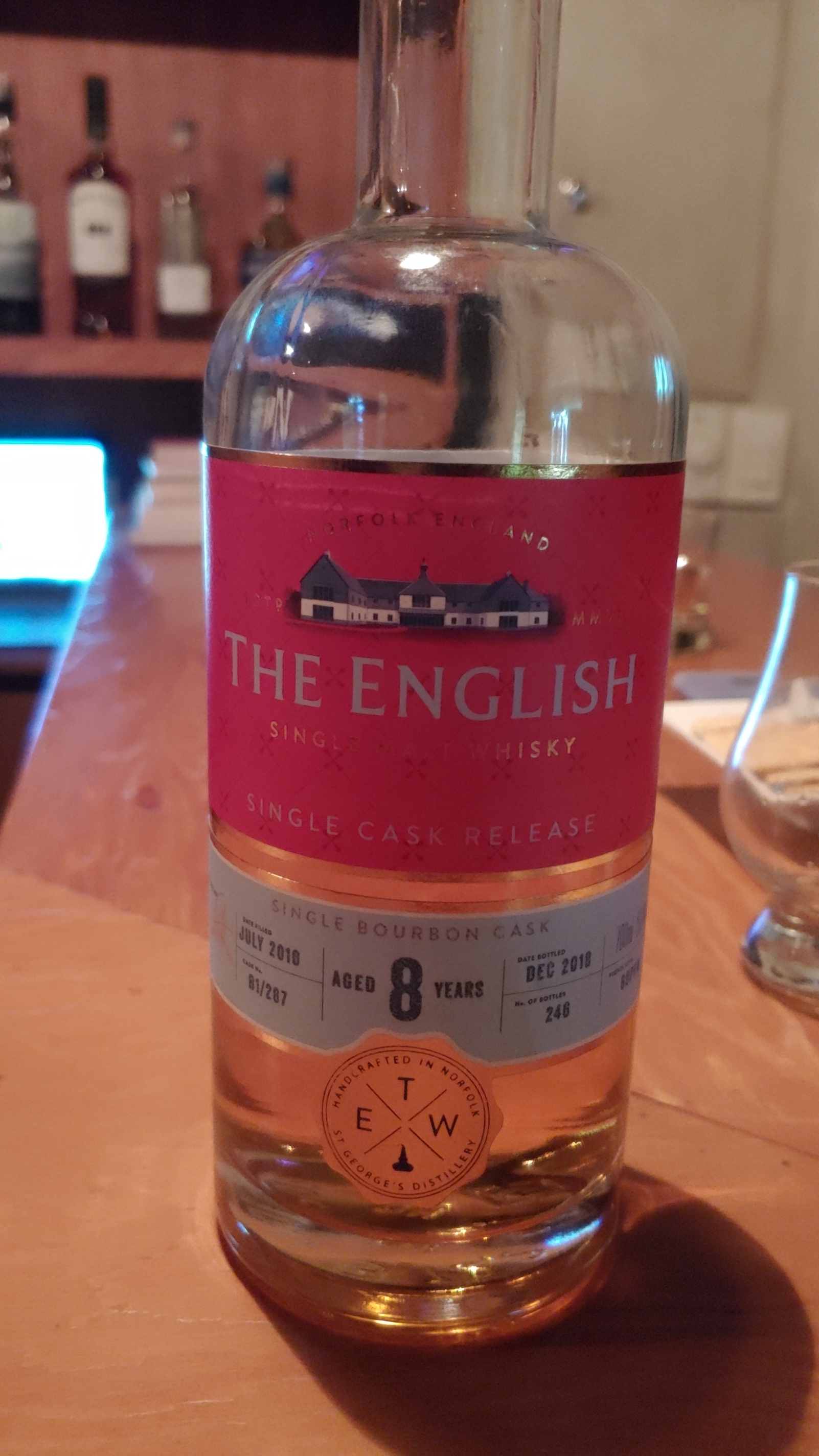 The English 2010 8 Year Single Bourbon Cask