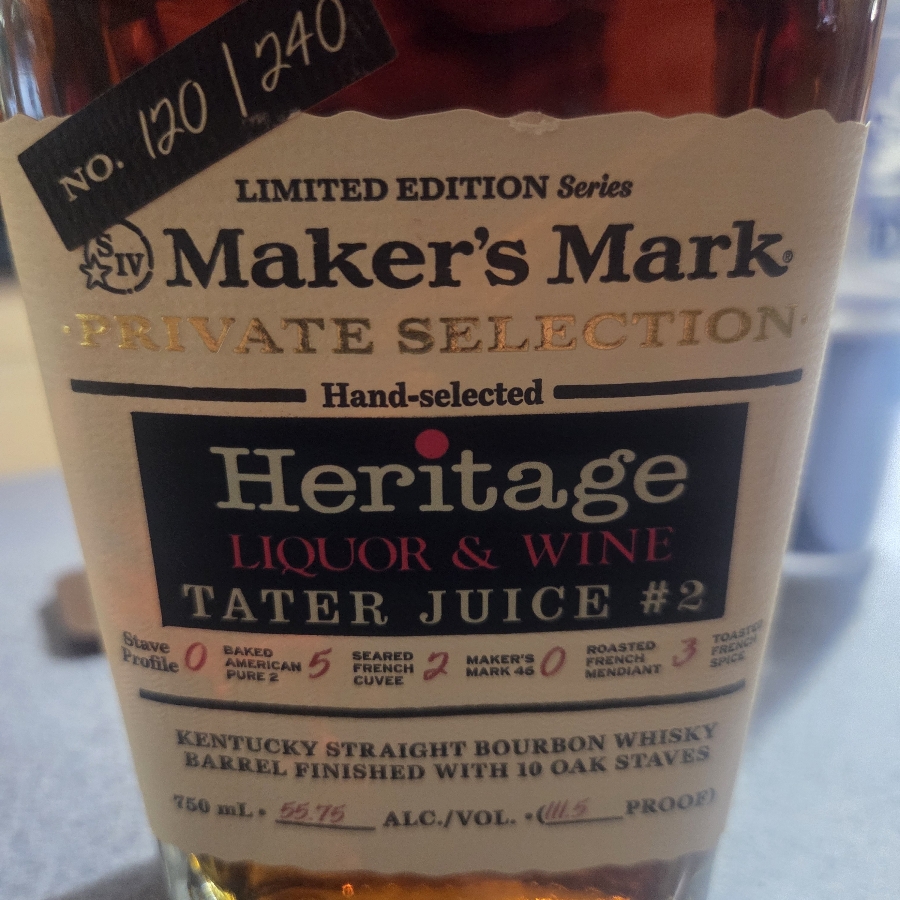 Makers Mark Heritage Liquor & Wine Tater Juice #2