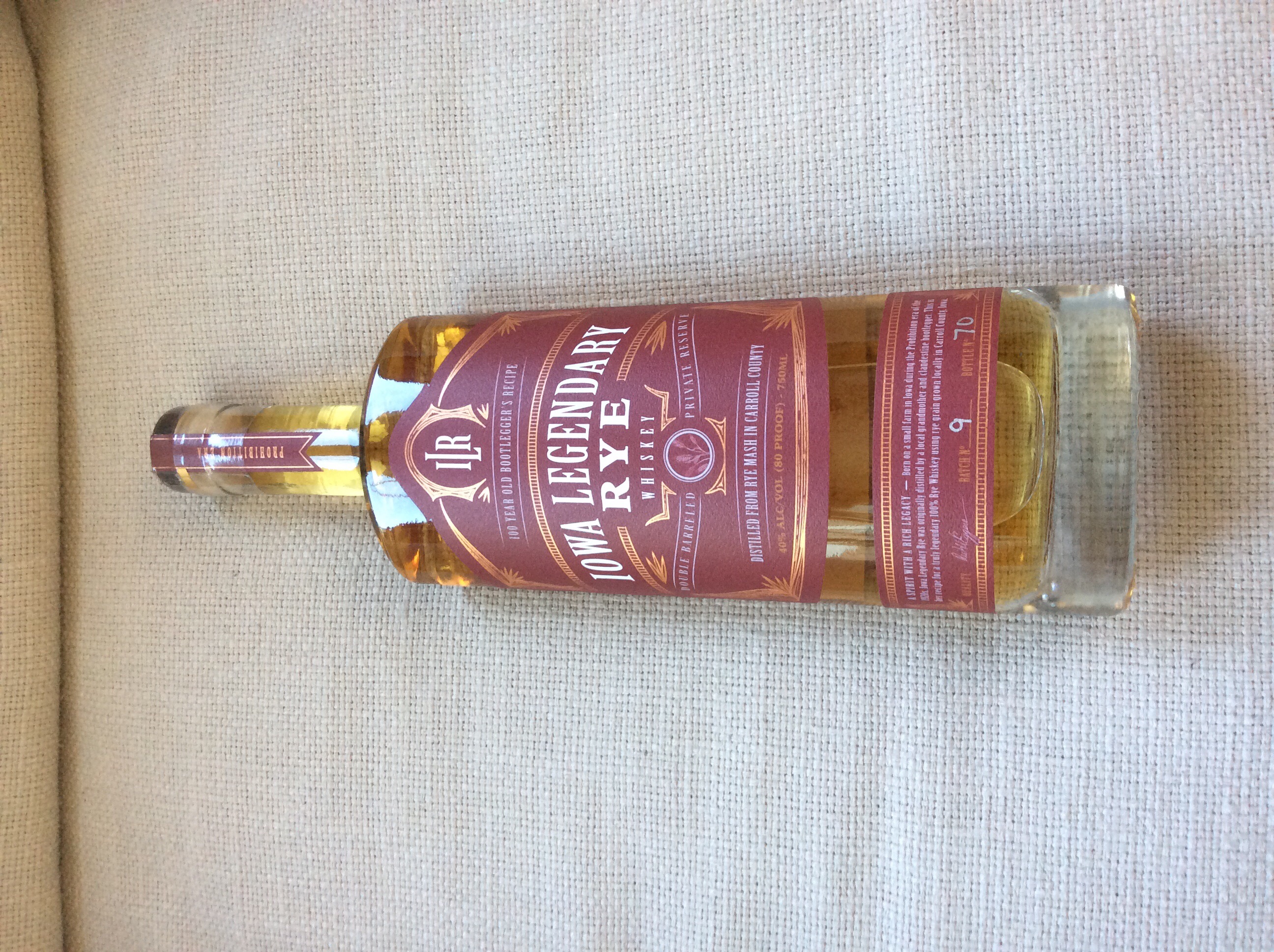Iowa Legendary Rye Whiskey Private Reserve