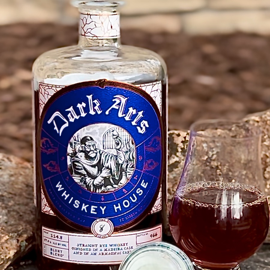 Dark Arts Whiskey House "Blunt Blend": Straight Rye Whiskey finished in a Madeira Cask and in a Armagnac Cask