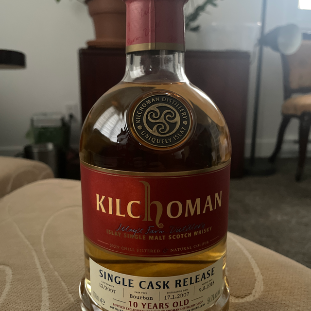 Kilchoman Single Cask Release bottled exclusively for the Distillery Shop