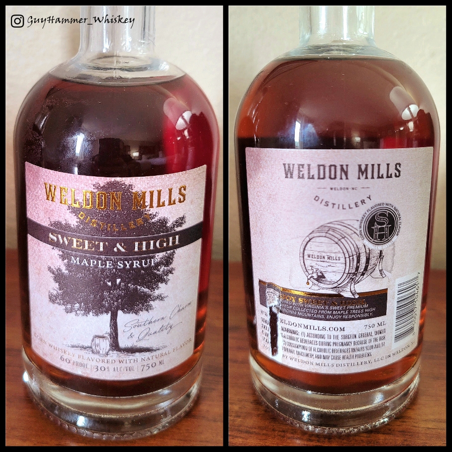 Weldon Mills Sweet & High Maple Syrup Corn Whiskey