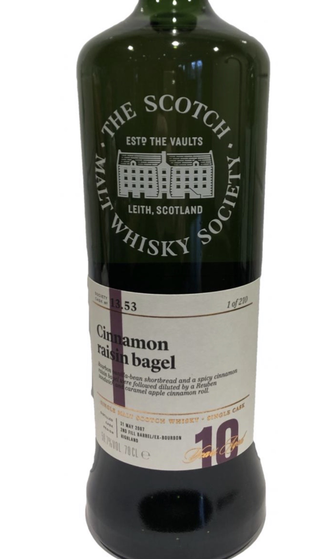 Cinnamon Raisin Bagel 13.53 (SMWS)