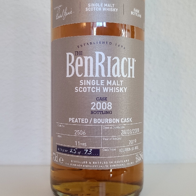 BenRiach 2008 Peated Bourbon Cask