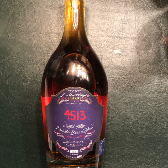 J. Mattingly 1845 Private Barrel Select Light Whiskey "4513"