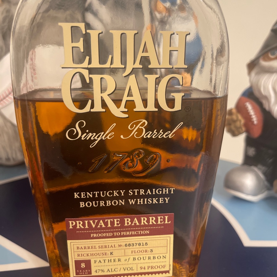 Elijah Craig Single Barrel (Private Barrel) Proofed to Perfection