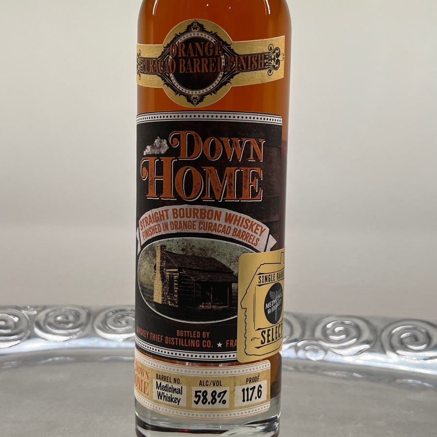 Down Home Straight Bourbon Whiskey Finished in Orange Curacao Barrels