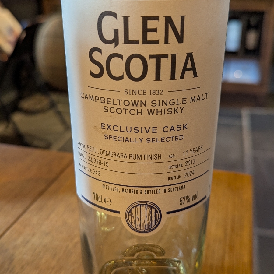 Glen Scotia 11 Year Old Refill Demerara Rum Finish - Exclusive Cask
