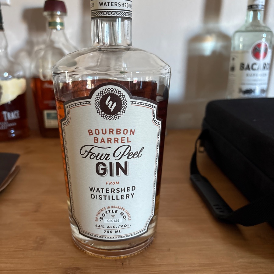 Watershed Distillery Bourbon Barrel Four Peel Gin