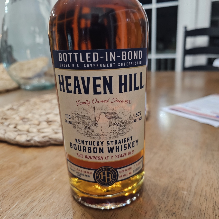Heaven Hill Bottled in Bond 7 year Private Single Barrell O'Darbys Liqour Barn 2026