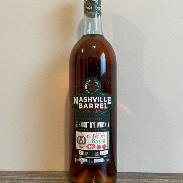Nashville Barrel Single Barrel Straight Rye Whiskey (Mash & Journey)