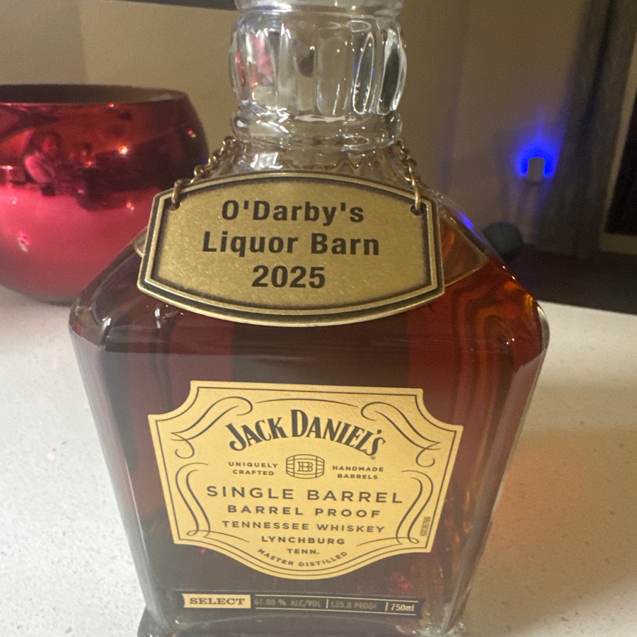 Jack Daniels Single Barrel Barrel Proof "O'darbys Liqour Barn 2025"