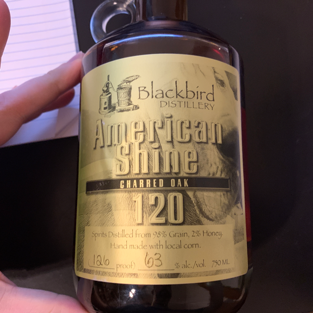 Blackbird Distillery American Shine Charred Oak 120