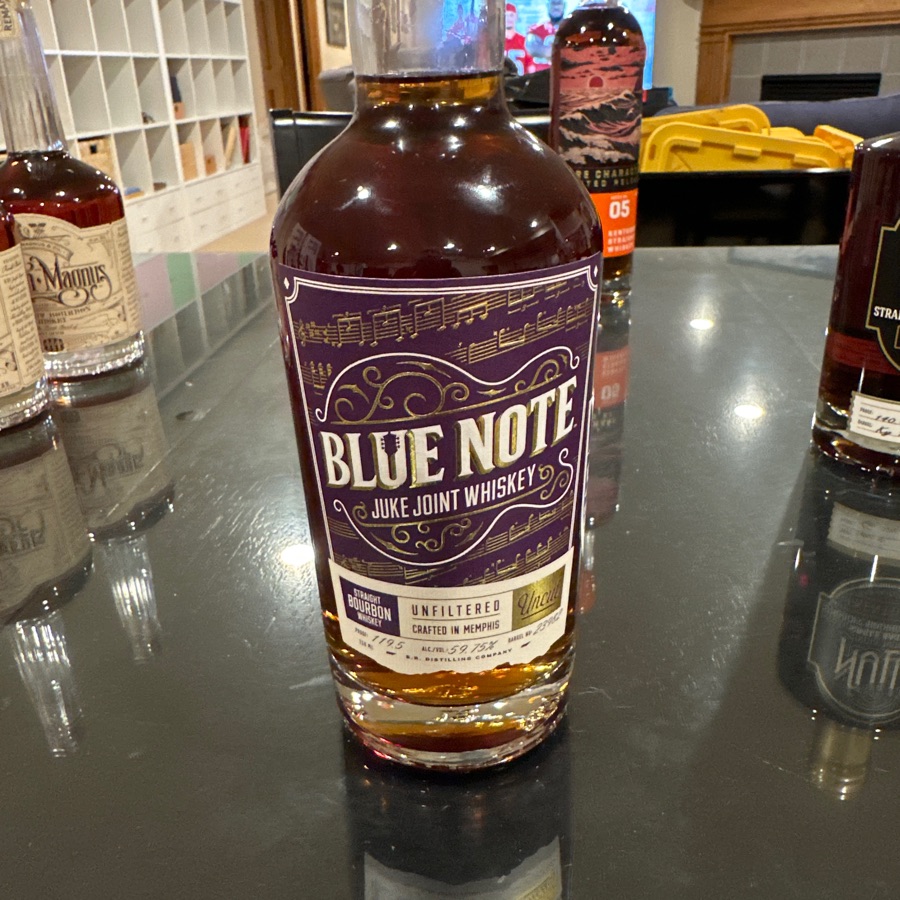 Blue Note Juke Joint Straight Bourbon Whiskey Unfiltered Uncut Barrel 23982 "End Alz Bourbon Barrelz"