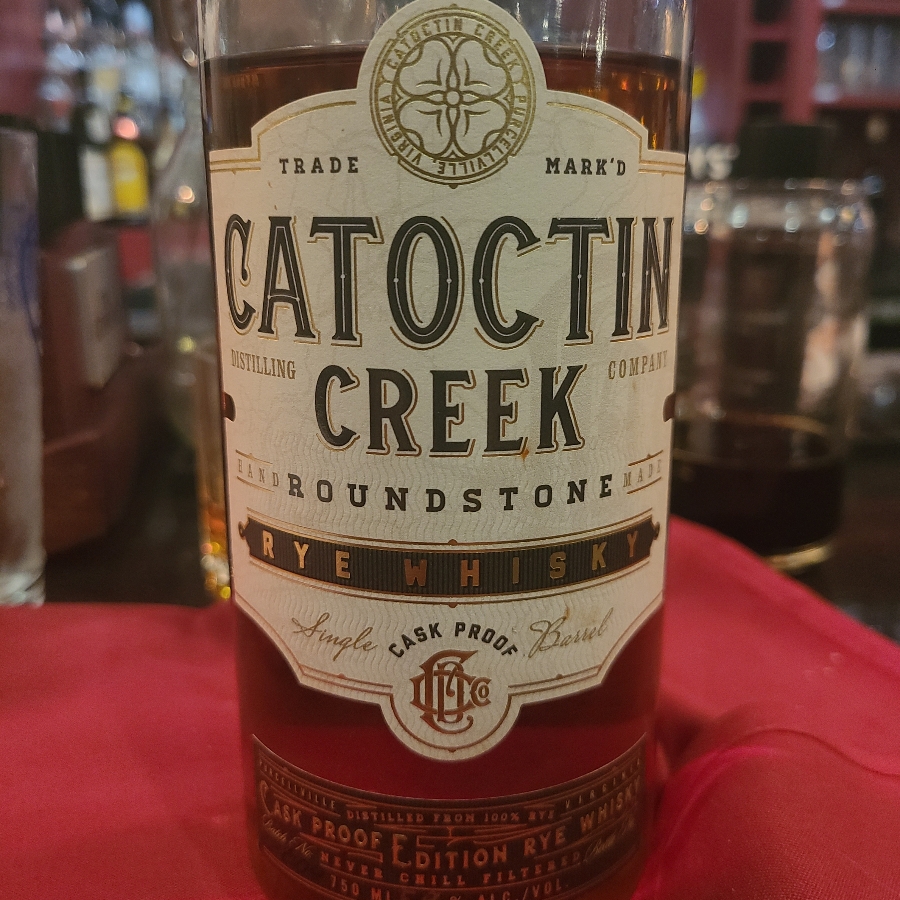 Catocin Creek Rye Whiskey Cast Proof