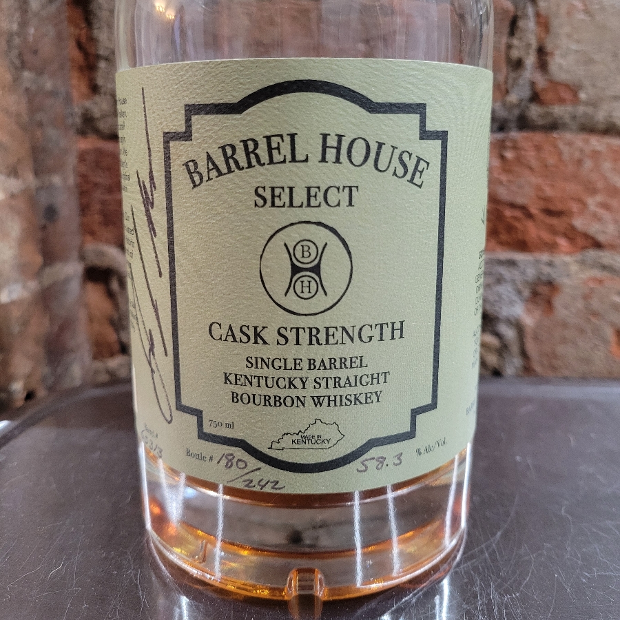 Barrel House Select Cask Strength Single Barrel Bourbon