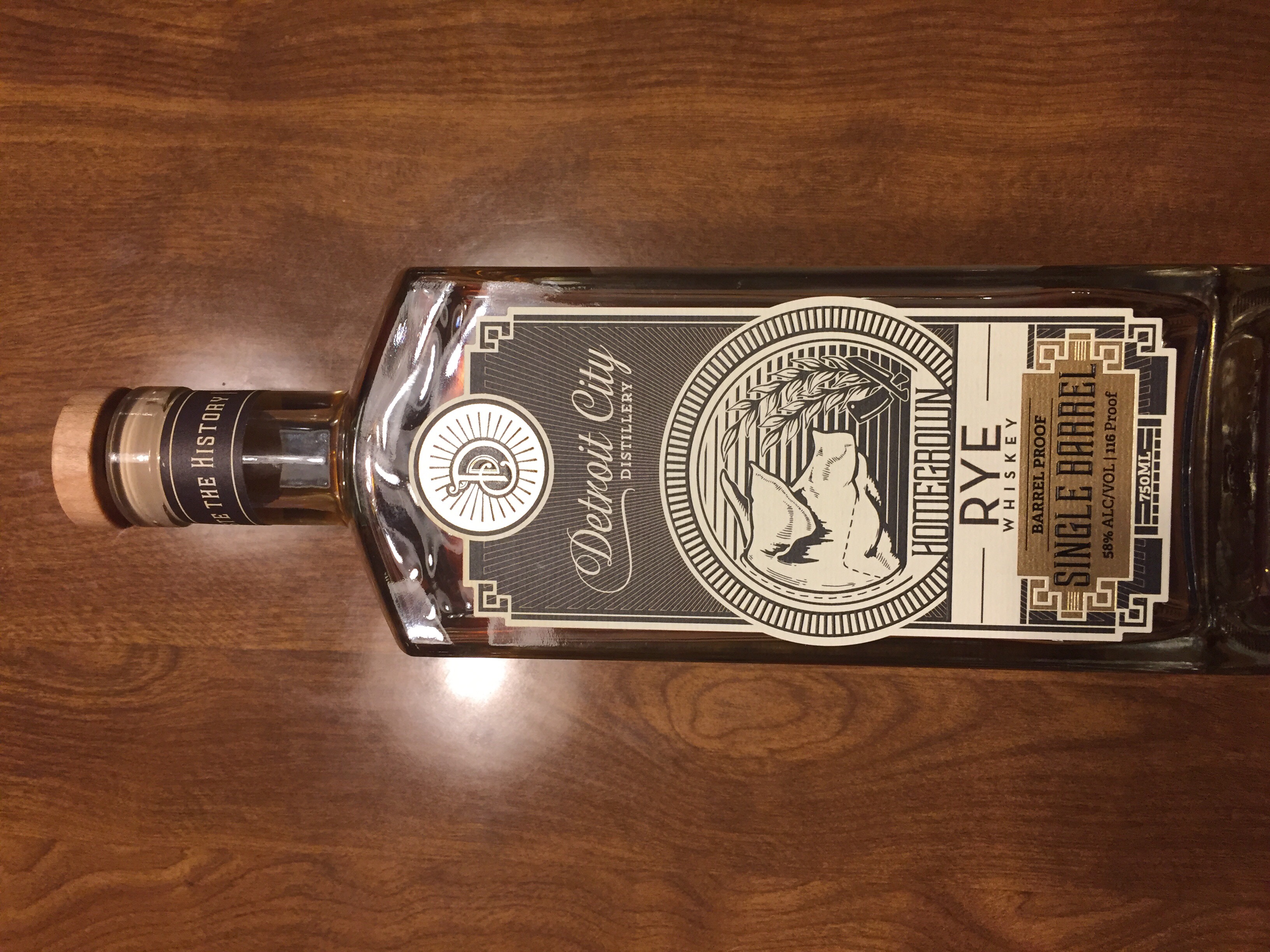 Detroit City Distillery Homegrown Rye Barrel Proof Single Barrel