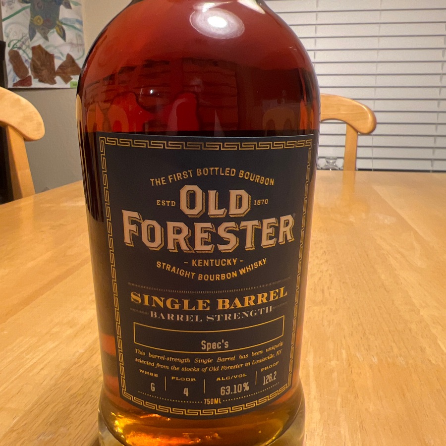 Old Forester Single Barrel Barrel Strength (Spec's Whse 6 Floor 4)