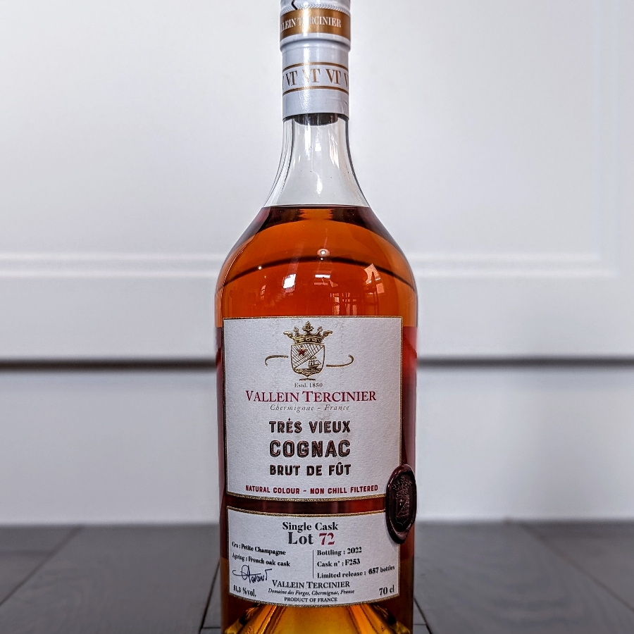 Vallein Tercinier Brut de Fut Lot 72 Single Cask Petite Champagne Cognac