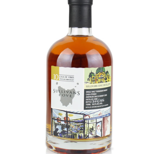 SULLIVANS COVE 14 YEARS OLD CASA DE VINO 10TH ANNIVERSARY RELEASE