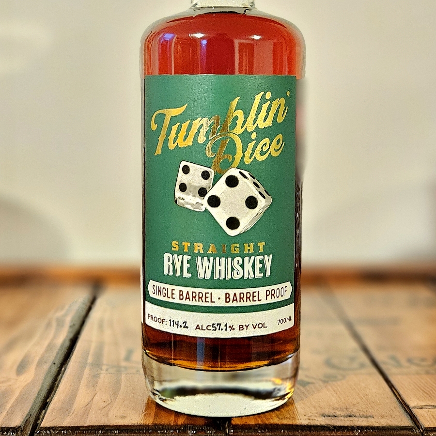 Tumblin' Dice 8 Year Single Barrel Barrel Proof Straight Rye Whiskey