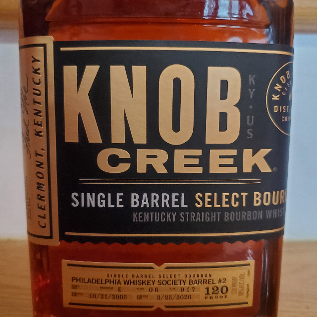 Knob Creek Single Barrel Select Bourbon - Philadelphia Whiskey Society Barrel #2