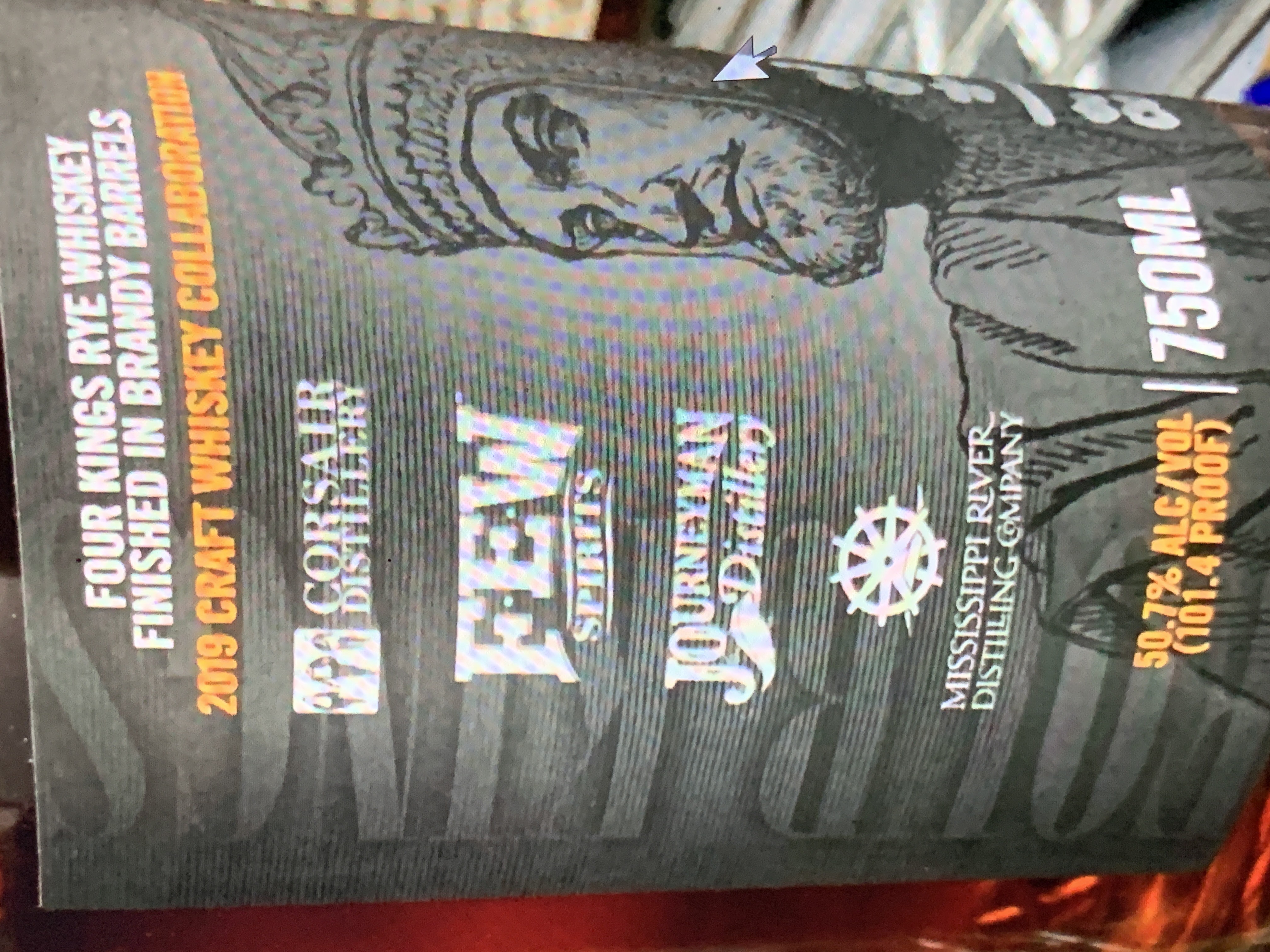 Four Kings Rye Whiskey Finished in Brandy Barrels (2019 Craft Whiskey Collaboration)