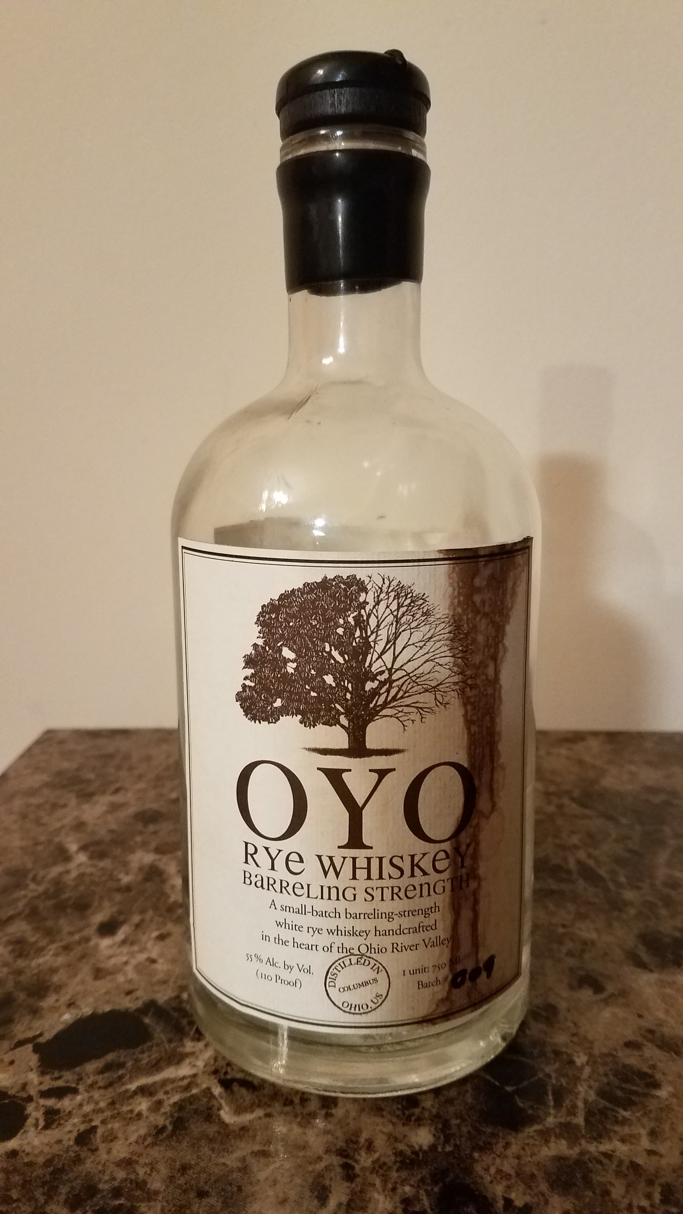 Oyo Rye Whiskey Barreling Strength