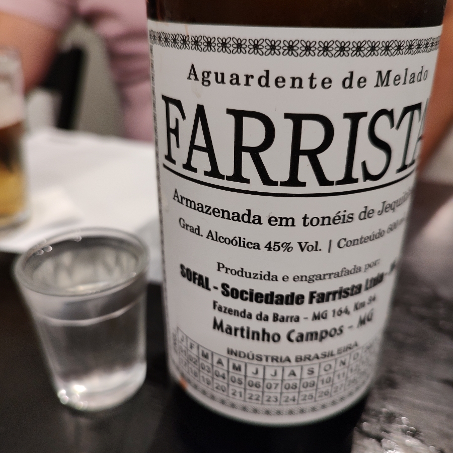AGUARDENTE DE MELADO FARRISTA PRATA