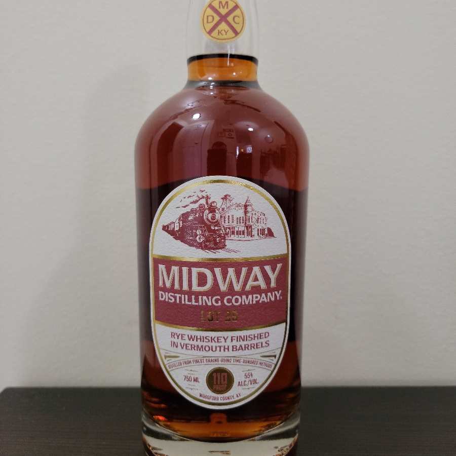 Midway Distilling Company Rye Whiskey Finished in Vermouth Barrels
