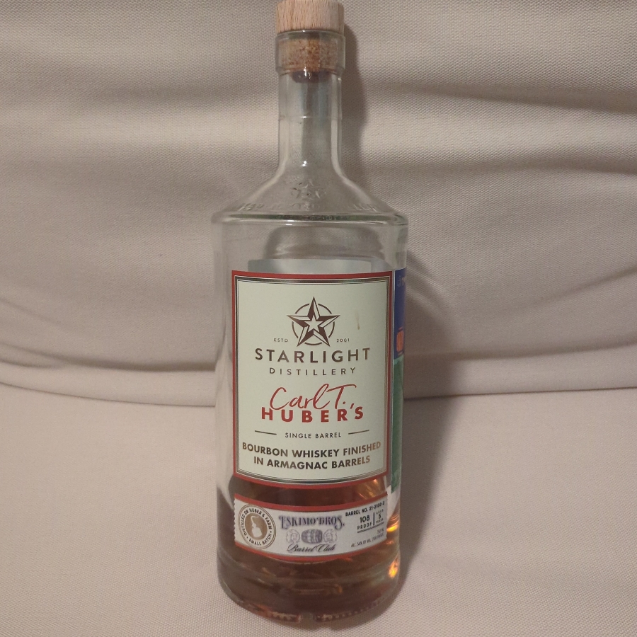 Starlight Carl T. Huber's Single Barrel Bourbon Whiskey Finished in Armagnac Barrels (Eskimo Brothers Barrel Club)
