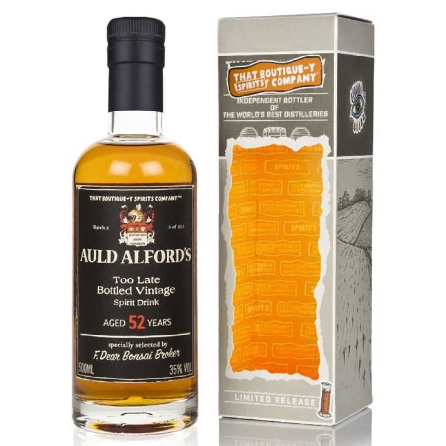 Auld Alford's Too Late Bottled Vintage Spirit Drink, Aged 52 Years; That Boutique-Y Spirit Company