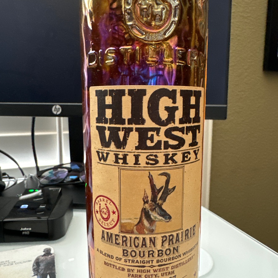High West Whiskey American Prairie Bourbon Barrel Select Barrel 10193