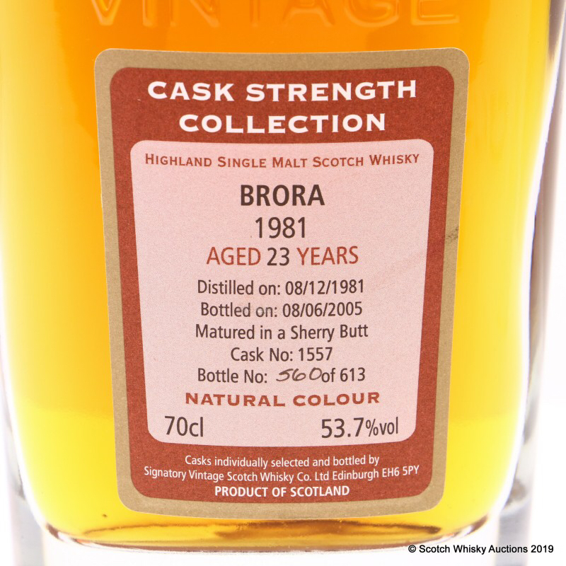 Brora 1981 23 Year Cask Strength Collection (Signatory)