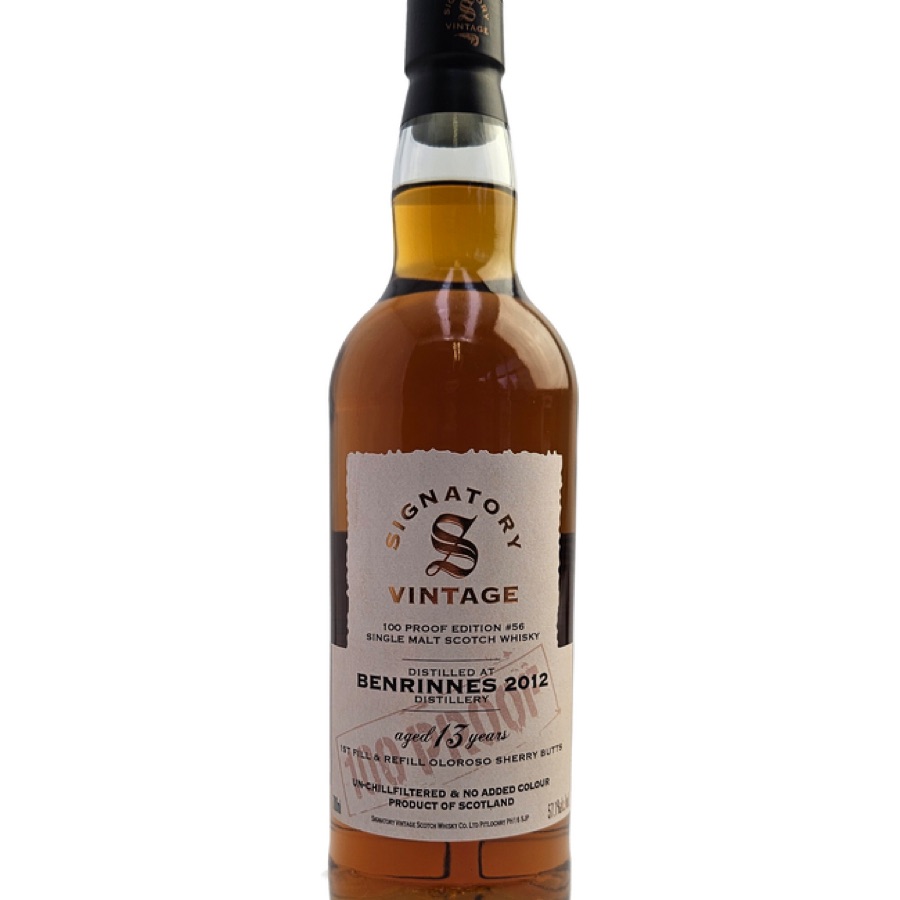 Benrinnes 13 years 2012 Signatory Vintage 100 Proof Edition