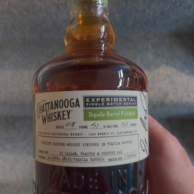 Chattanooga Whiskey Experimental Single Batch Series Batch 018: Tequila Barrel Finished