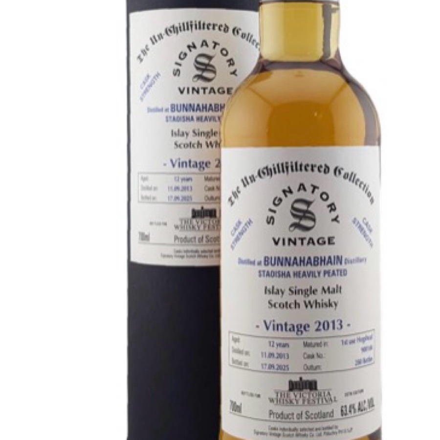 Signatory Vintage 2013 Bunnahabhain Staoisha (Victoria Whisky Festival exclusive)
