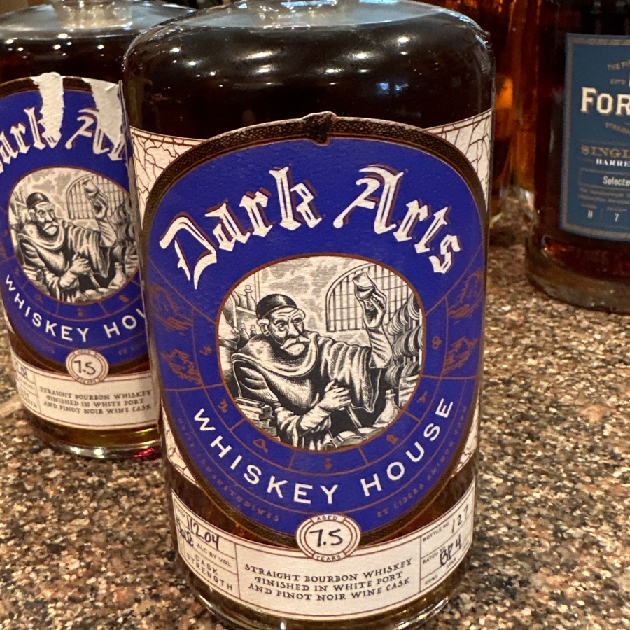 Dark Arts 7.5 Year Old Straight Bourbon Whiskey Finished in White Port and Pinot Noir Wine Casks Batch BP4
