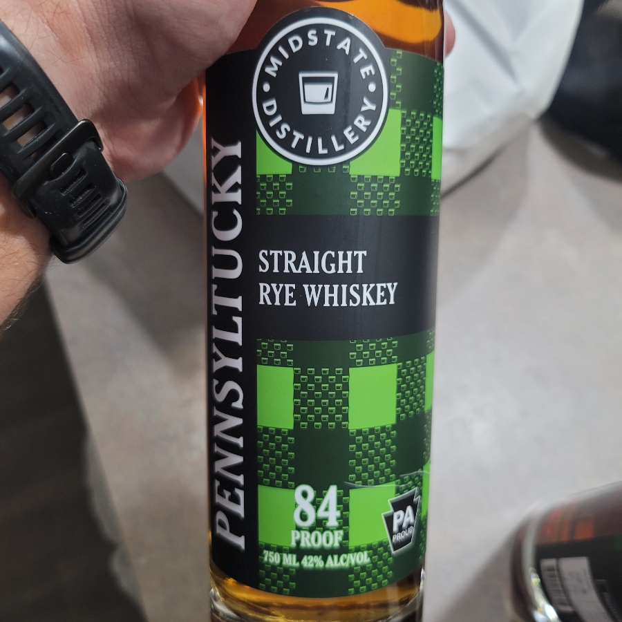 Midstate Distillery Straight Rye Whiskey