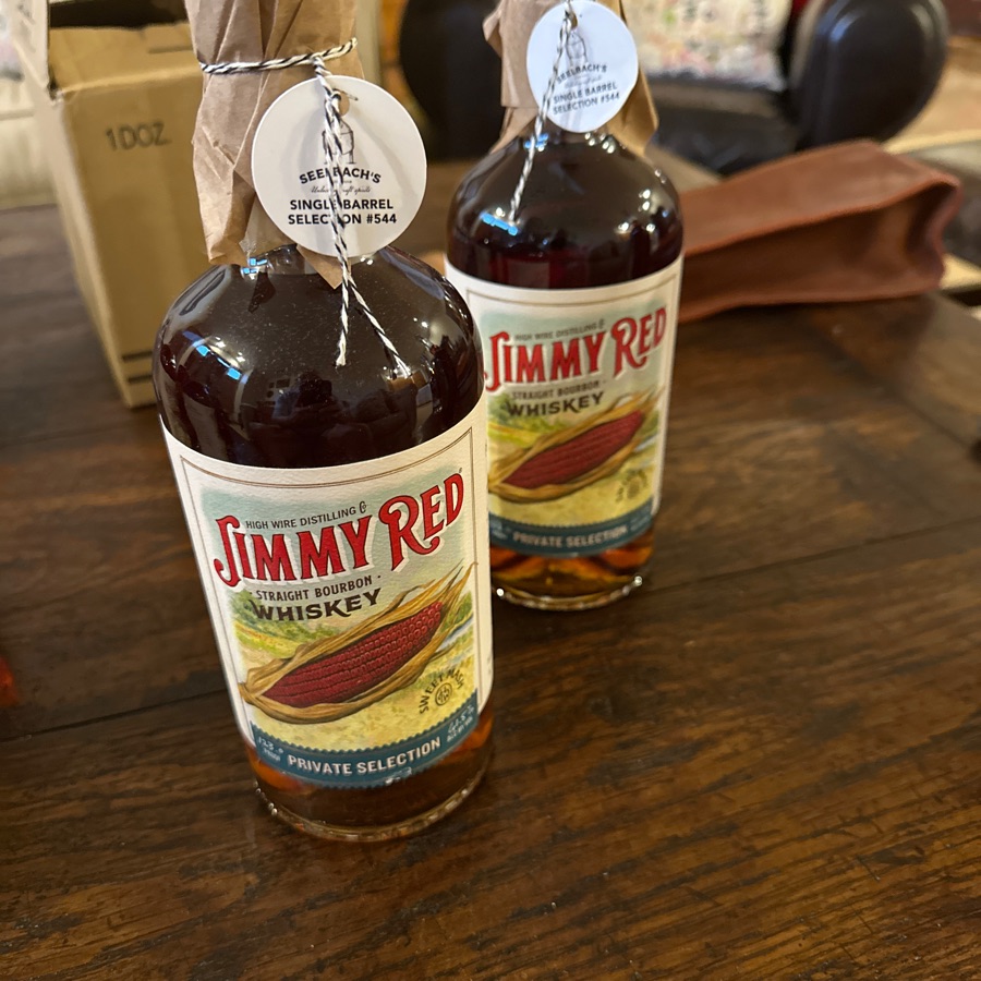 High Wire Distilling Jimmy Red Straight Bourbon Whiskey Private Selection by Seelbach's Barrel #544