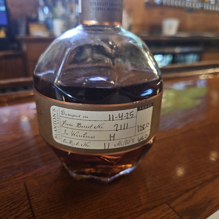 Blantons Single Barrel Straight from the Barrel  Barrel #2111