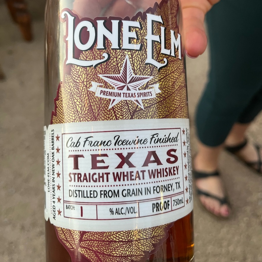 Lone Elm Straight Wheat Whiskey Cab Franc Icewine Finished