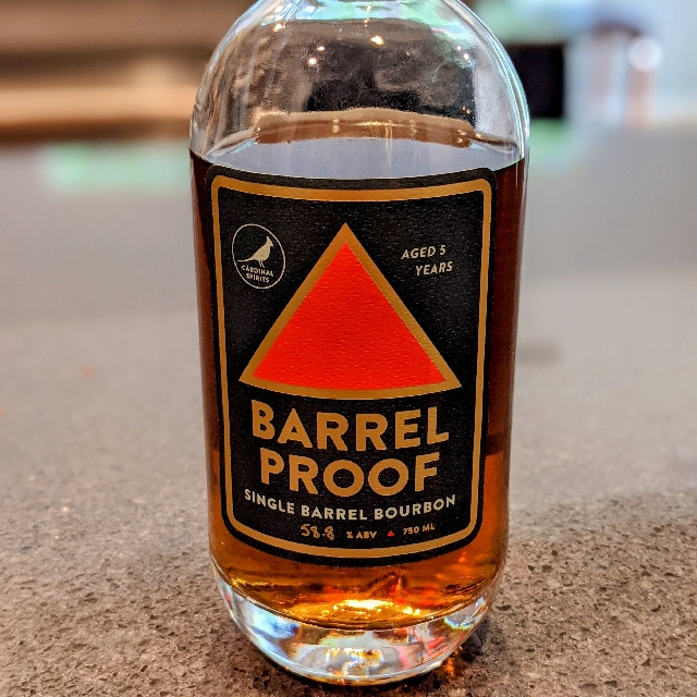Cardinal Spirits Barrel Proof Single Barrel Bourbon (36% Rye)