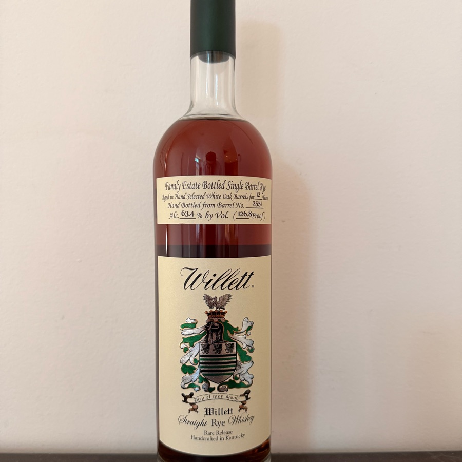 Willett 12 year Straight Rye Whiskey