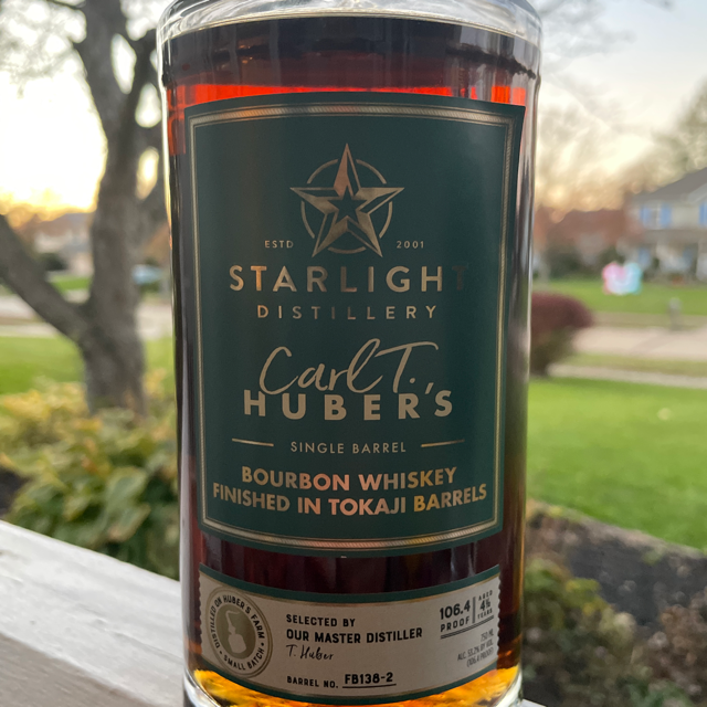 Starlight Carl T. Huber's Single Barrel Bourbon Finished in Tokaji Barrels