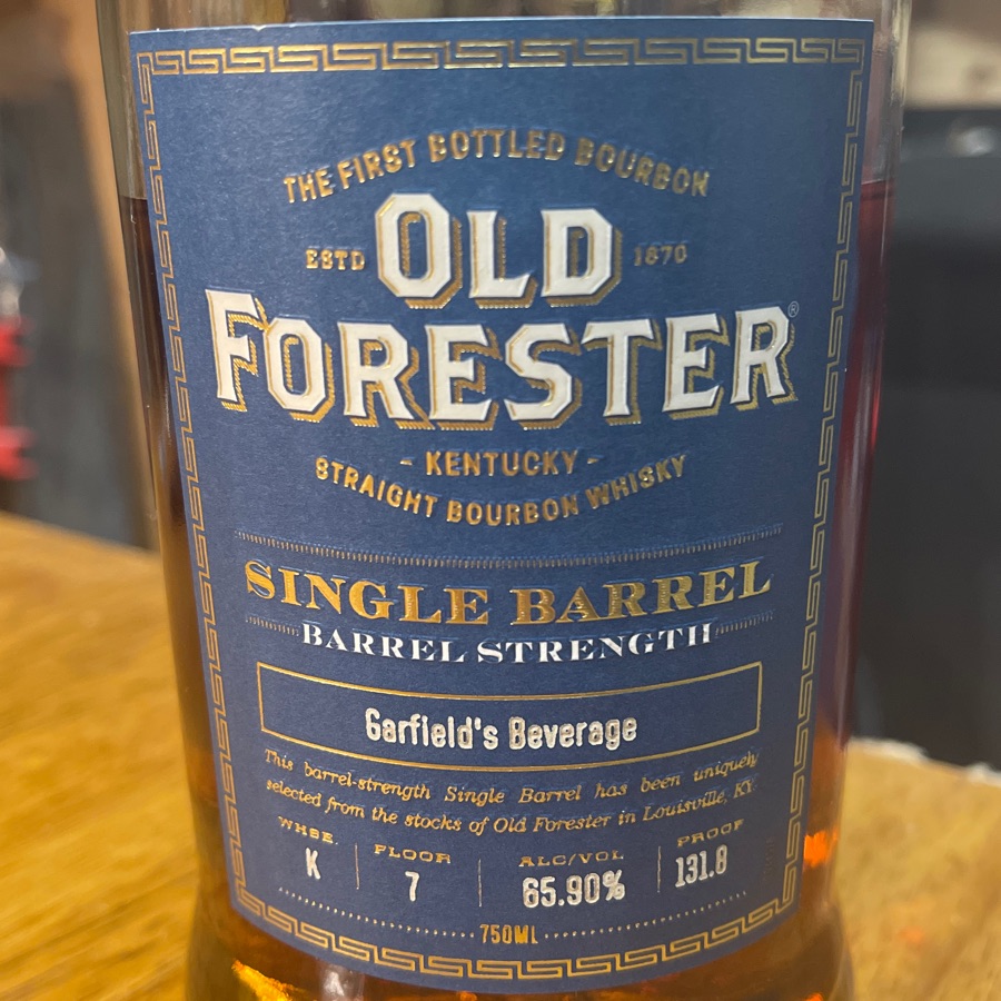 Old Forester Single Barrel Barrel Strength (Garfield's Beverage)