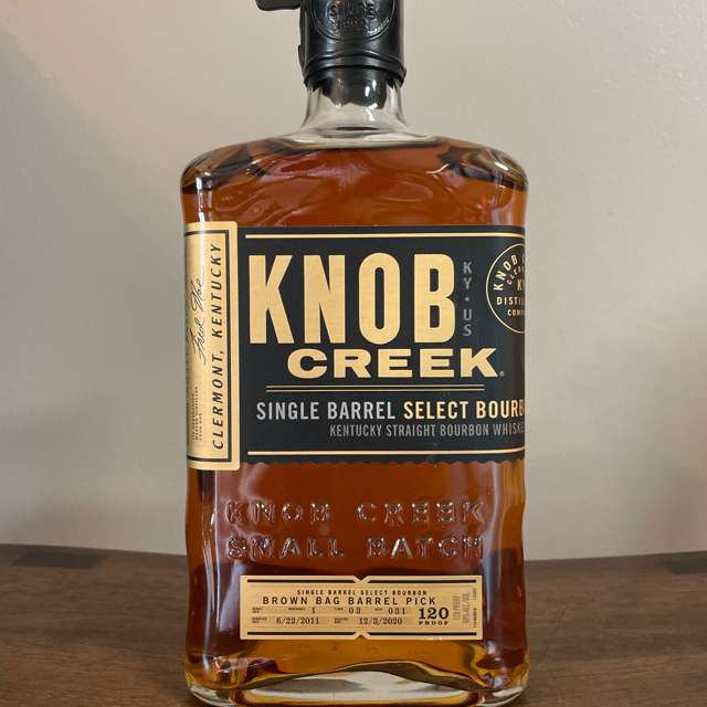 Knob Creek Single Barrel Select Bourbon (Brown Bag Barrel Pick - 12/3/2020)