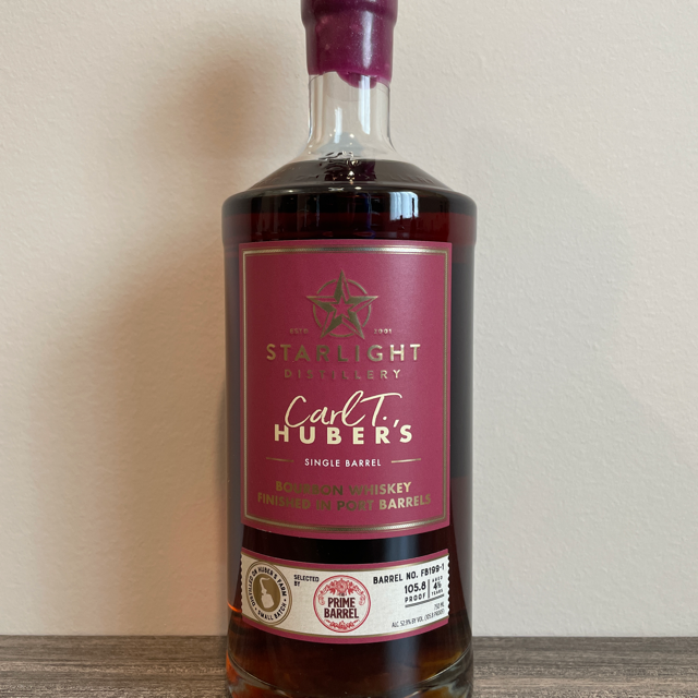 Starlight Carl T. Huber's Single Barrel Bourbon Finished in Port Barrels (Prime Barrel)