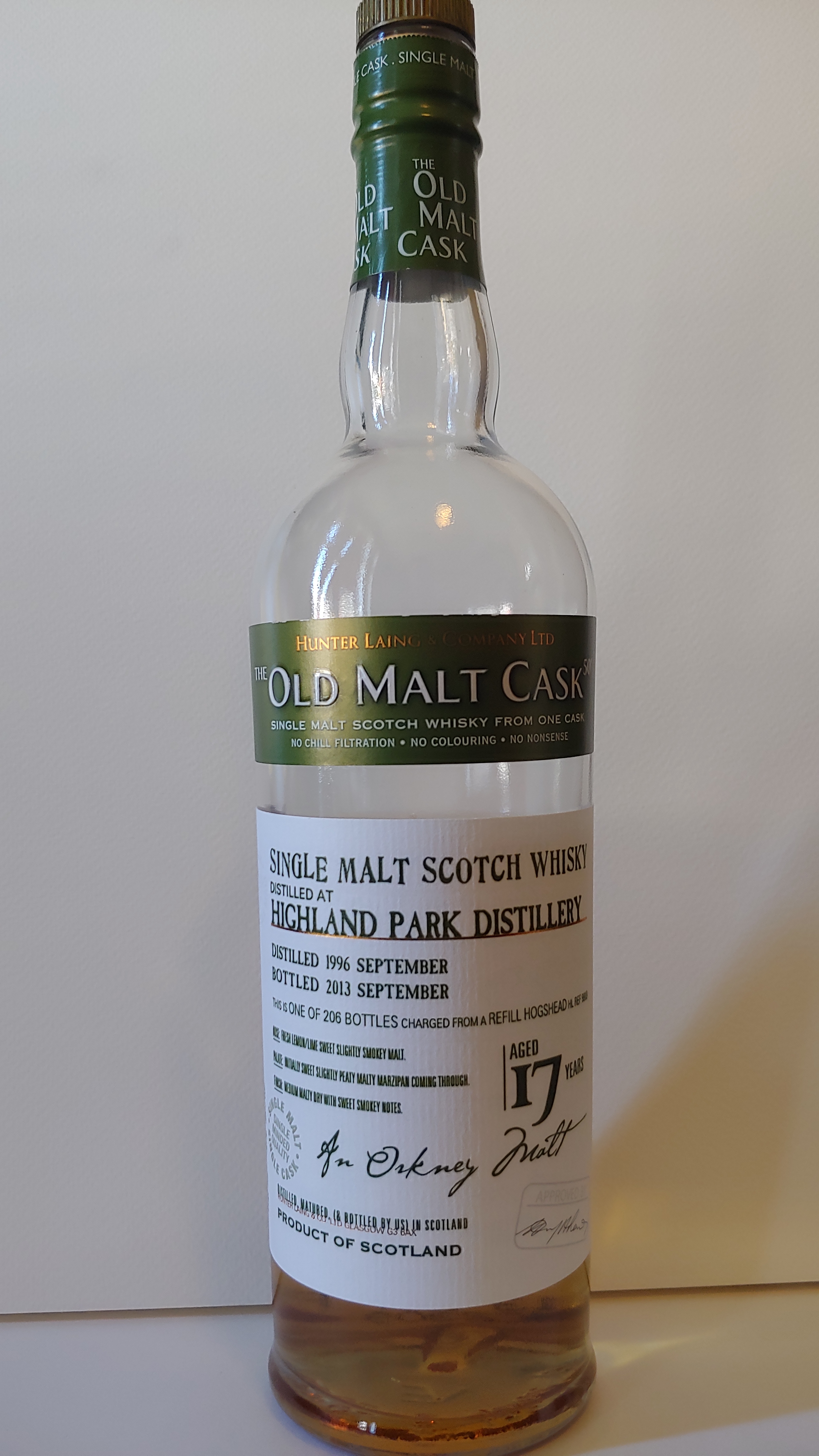 Highland Park 1996 17 Year Old Malt Cask (Hunter Laing)